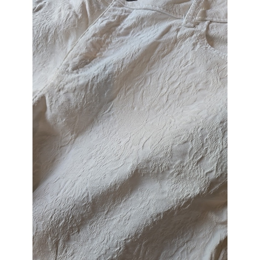 Simply Vera Vera Wang Women's Size 10 Textured Cropped White Capri Dressy Casual - Picture 2 of 7